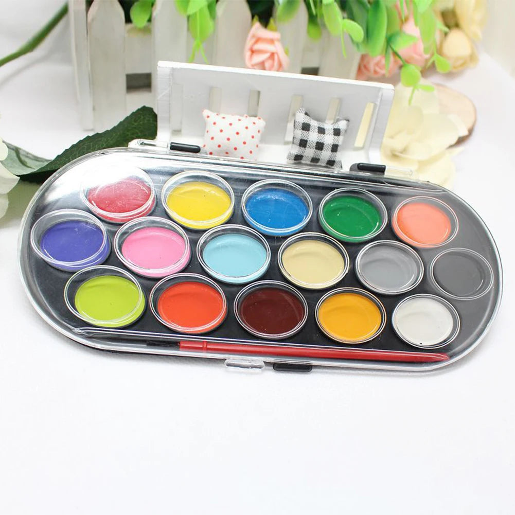 Handy sketch paint box set with brush in 16 colors