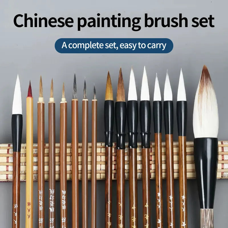 6/9/12/16Pcs Chinese Painting Brush for Beginner Calligraphy Drawing