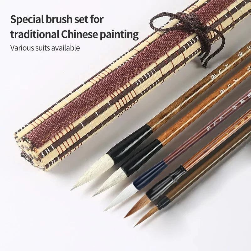 6/9/12/16Pcs Chinese Painting Brush for Beginner Calligraphy Drawing