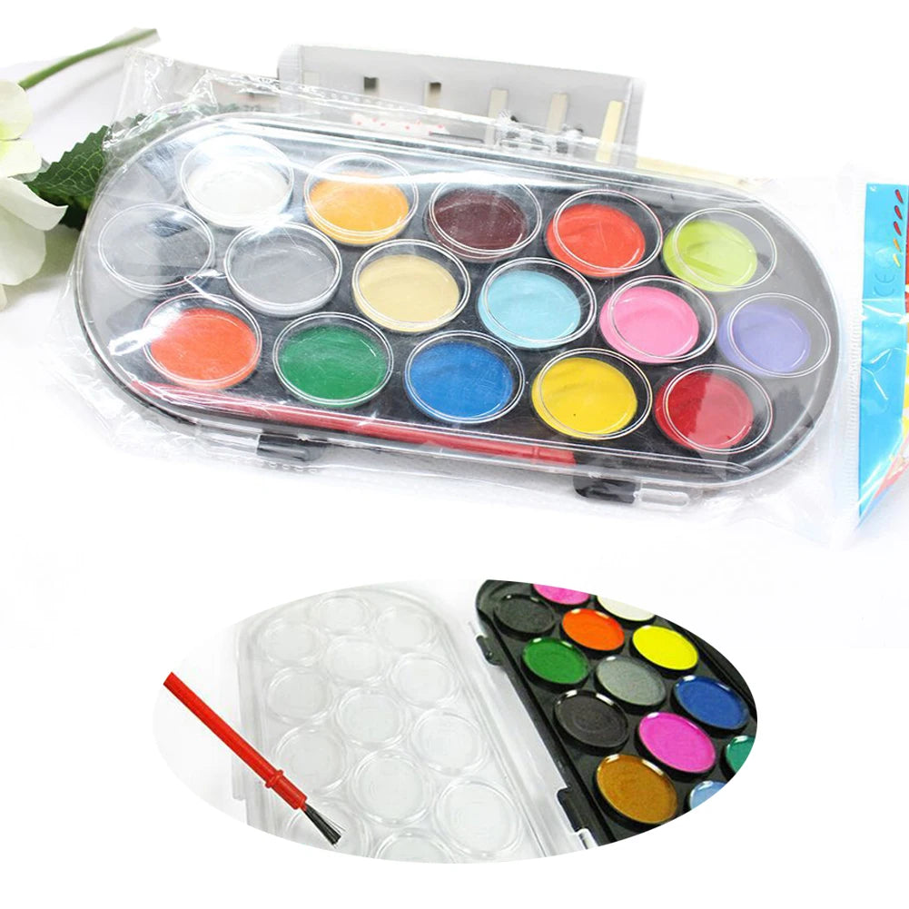 Handy sketch paint box set with brush in 16 colors