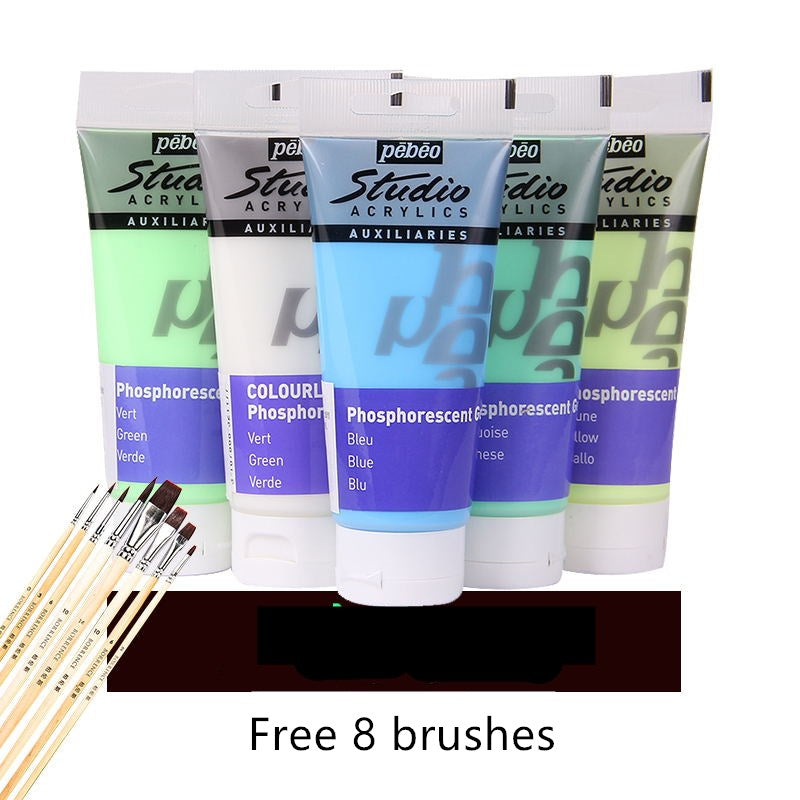 Luminous Acrylic Paint set with Free Brushes