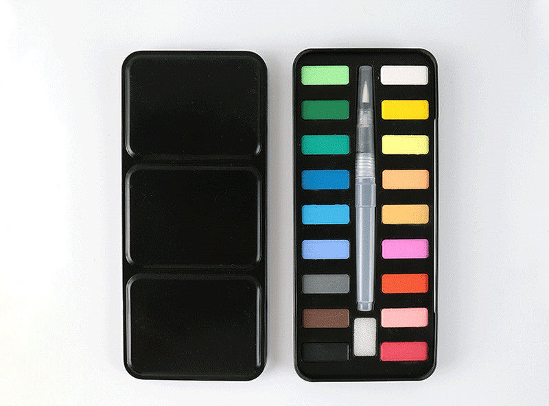 High Pigment Watercolor Paint Set in Tin Box