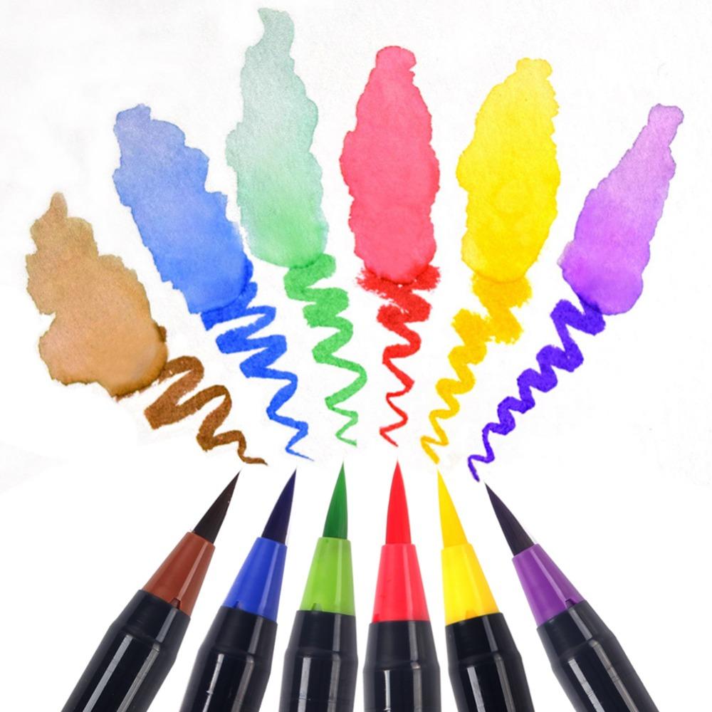 20 Watercolours Soft Brush Pens Set