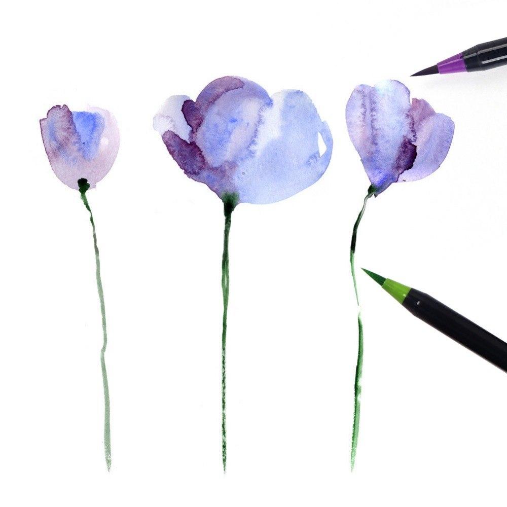 20 Watercolours Soft Brush Pens Set