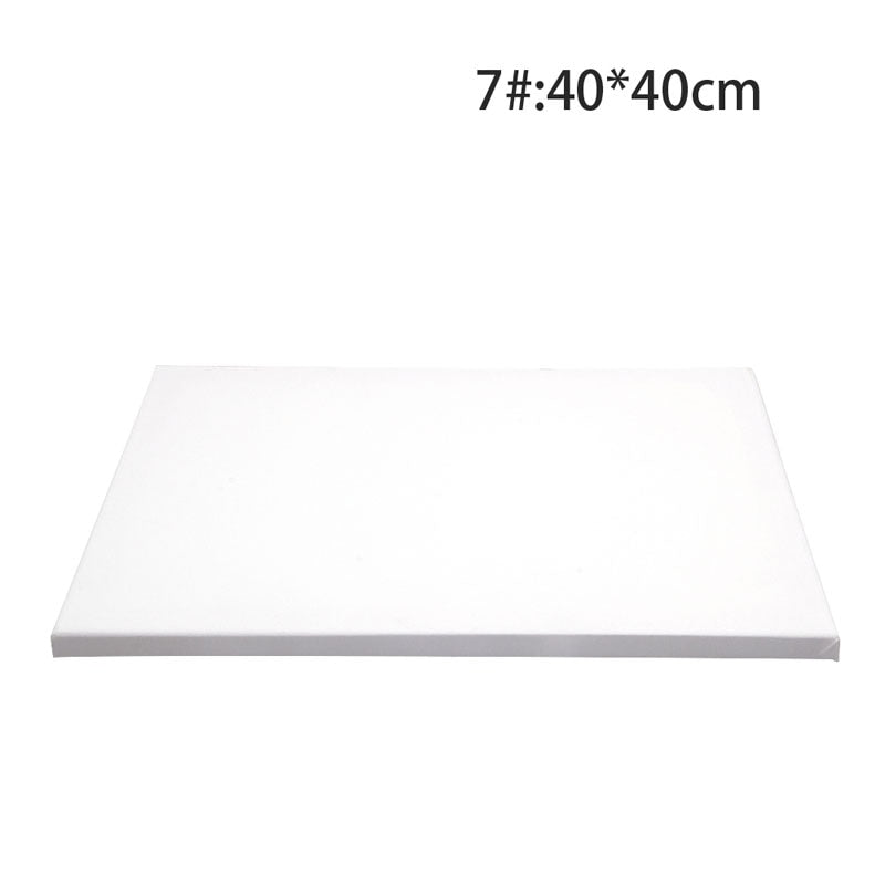 White Blank Square Artist Canvas Wooden Board Frame