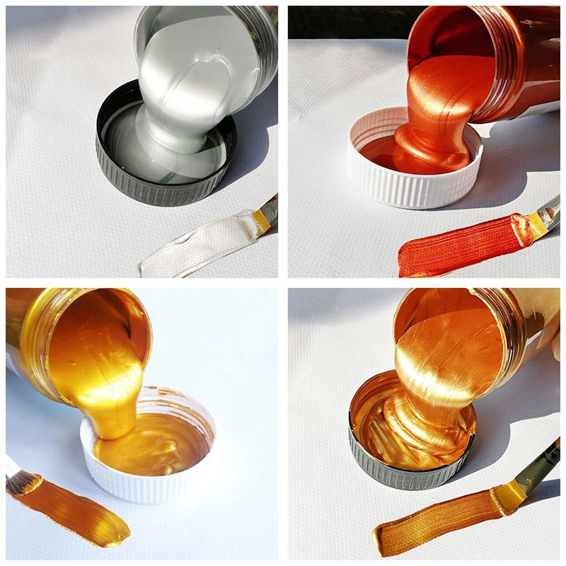 60/100ml Metallic Color Acrylic Gel Paint