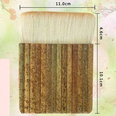 9Pcs Joint Broad Brushes on Watercolor/Oil Painting