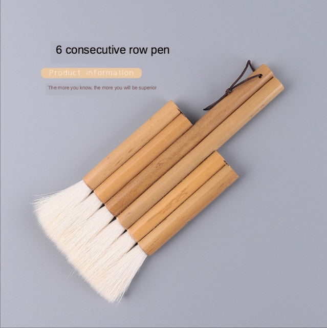 ARTISANAL Bamboo Wool-Hair Brushes on Watercolor painting