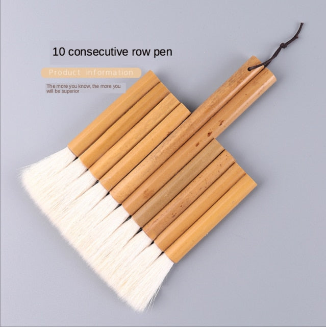 ARTISANAL Bamboo Wool-Hair Brushes on Watercolor painting