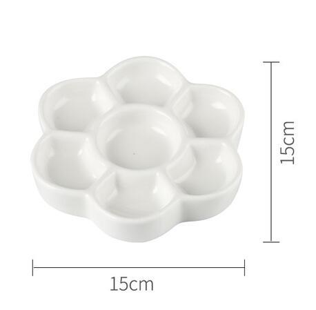 Flower Plum Rectangle-shapes Ceramic Porcelain Palettes